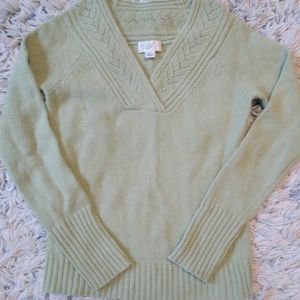 Women's Wool Sweater. XSmall. Green